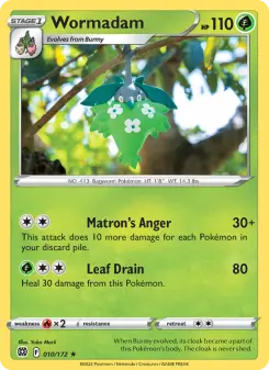 Pokémon-Karte Wormadam 010/172