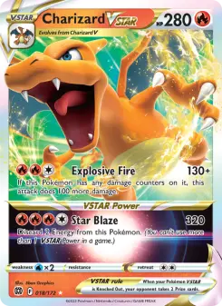 Pokémon-Karte Charizard VSTAR 018/172
