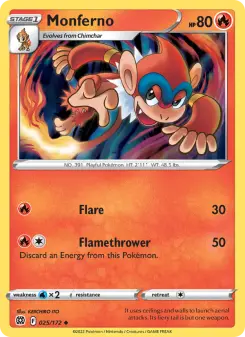 Pokémon-Karte Monferno 025/172