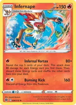 Pokémon-Karte Infernape 026/172