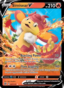 Pokémon-Karte Simisear V 027/172