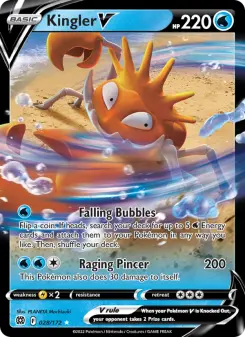 Pokémon-Karte Kingler V 028/172