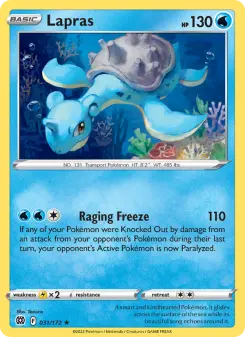 Pokémon-Karte Lapras 031/172