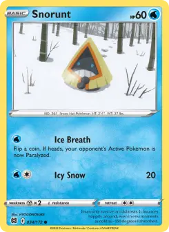 Pokémon-Karte Snorunt 034/172