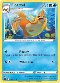 Pokémon-Karte Floatzel 039/172