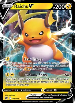 Pokémon-Karte Raichu V 045/172