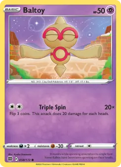 Pokémon-Karte Baltoy 058/172
