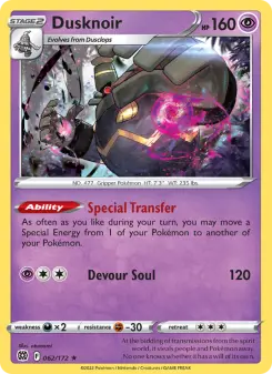 Pokémon-Karte Dusknoir 062/172