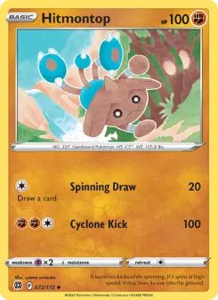 Pokémon-Karte Hitmontop 072/172