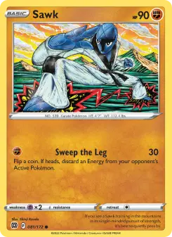 Pokémon-Karte Sawk 081/172