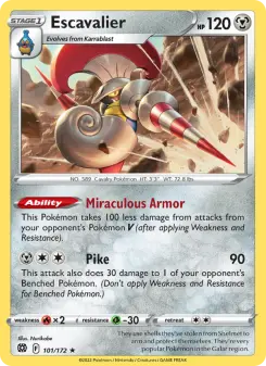 Pokémon-Karte Escavalier 101/172
