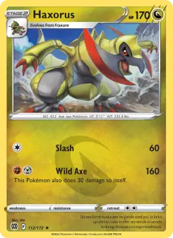 Pokémon-Karte Haxorus 112/172