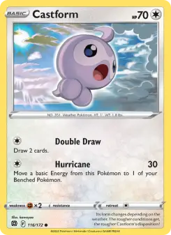 Pokémon-Karte Castform 116/172