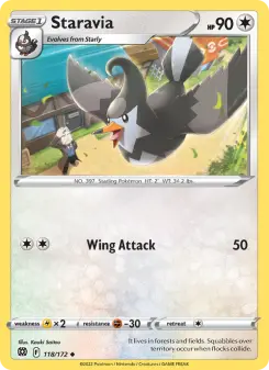 Pokémon-Karte Staravia 118/172
