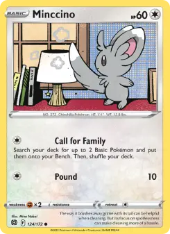 Pokémon-Karte Minccino 124/172
