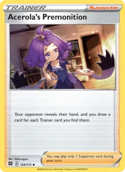 Pokémon-Karte Acerola's Premonition 129/172