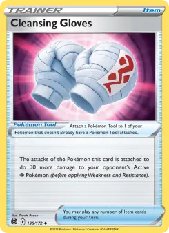 Pokémon-Karte Cleansing Gloves 136/172