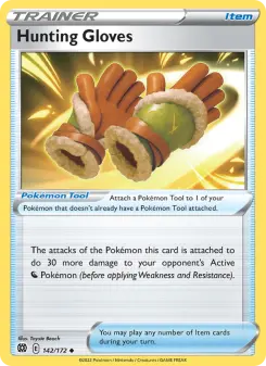 Pokémon-Karte Hunting Gloves 142/172