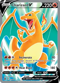 Pokémon-Karte Charizard V 153/172