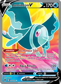 Pokémon-Karte Lumineon V 155/172