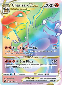 Pokémon-Karte Charizard VSTAR 174/172