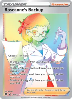 Pokémon-Karte Roseanne's Backup 180/172