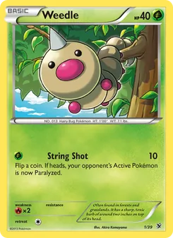 Pokémon-Karte Weedle 001/039