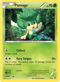 Pokémon-Karte Pansage 002/039