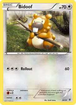 Pokémon-Karte Bidoof 029/039