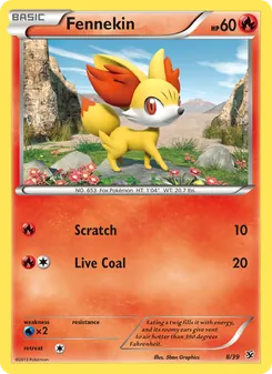 Pokémon-Karte Fennekin 008/039