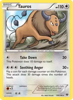 Pokémon-Karte Tauros 100/146