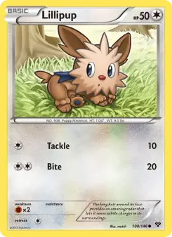 Pokémon-Karte Lillipup 108/146