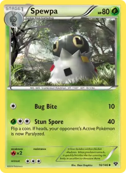 Pokémon-Karte Spewpa 016/146