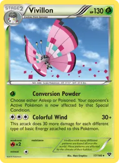 Pokémon-Karte Vivillon 017/146