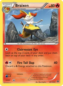 Pokémon-Karte Braixen 025/146