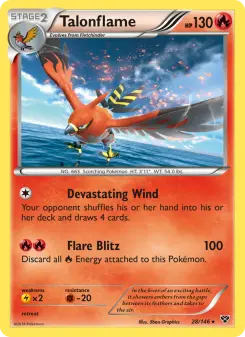 Pokémon-Karte Talonflame 028/146