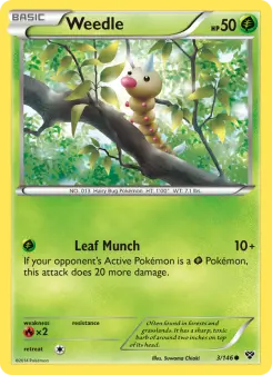 Pokémon-Karte Weedle 003/146