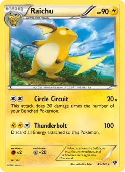 Pokémon-Karte Raichu 043/146