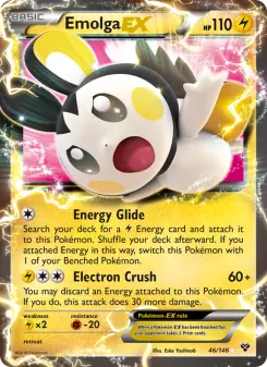 Pokémon-Karte Emolga EX 046/146