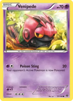 Pokémon-Karte Venipede 051/146