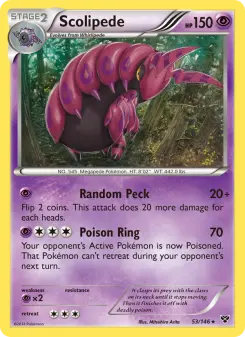Pokémon-Karte Scolipede 053/146