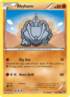 Pokémon-Karte Rhyhorn 060/146