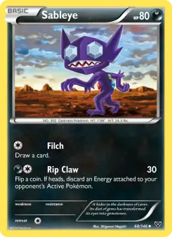 Pokémon-Karte Sableye 068/146