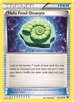 Pokémon-Karte Helix Fossil Omanyte 102/124