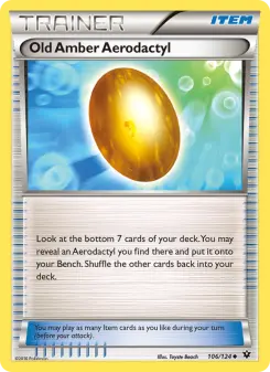 Pokémon-Karte Old Amber Aerodactyl 106/124