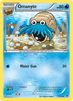 Pokémon-Karte Omanyte 017/124