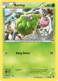 Pokémon-Karte Burmy 002/124