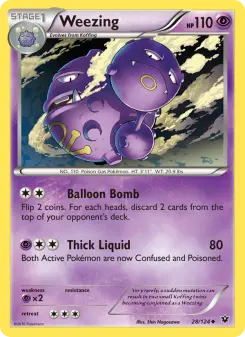 Pokémon-Karte Weezing 028/124