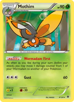 Pokémon-Karte Mothim 004/124
