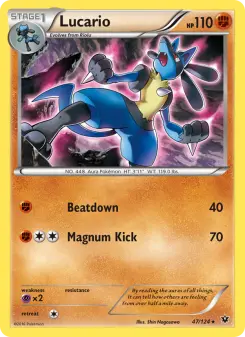 Pokémon-Karte Lucario 047/124